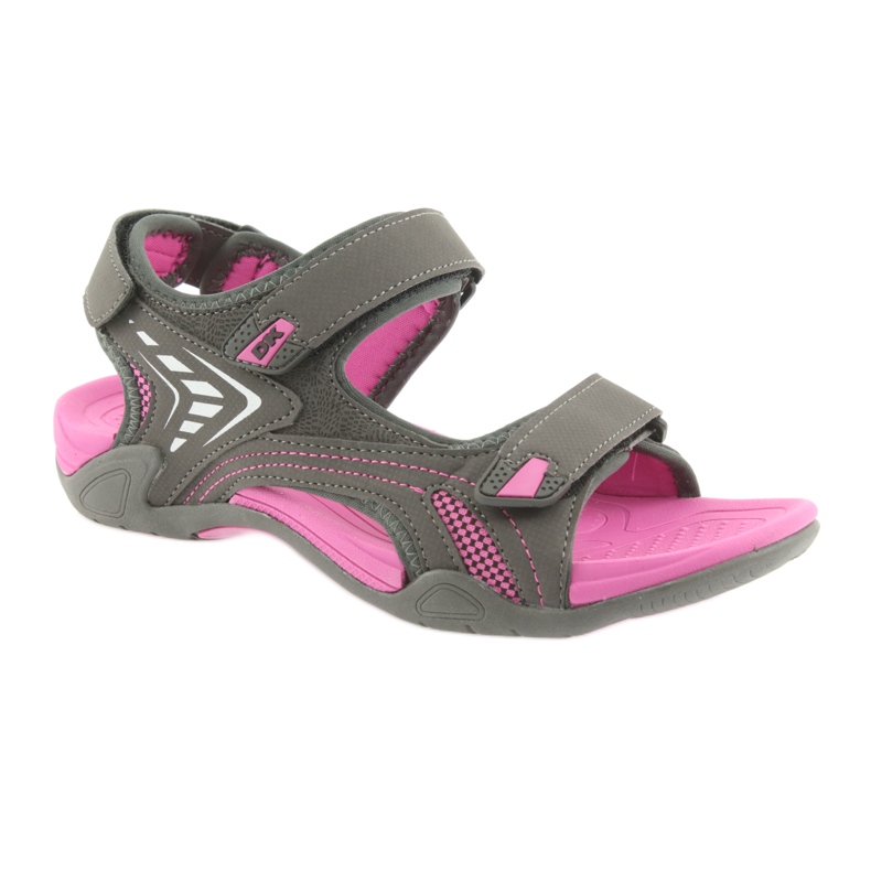 Women's DK sandals, light gray EVA bottom grey pink 1