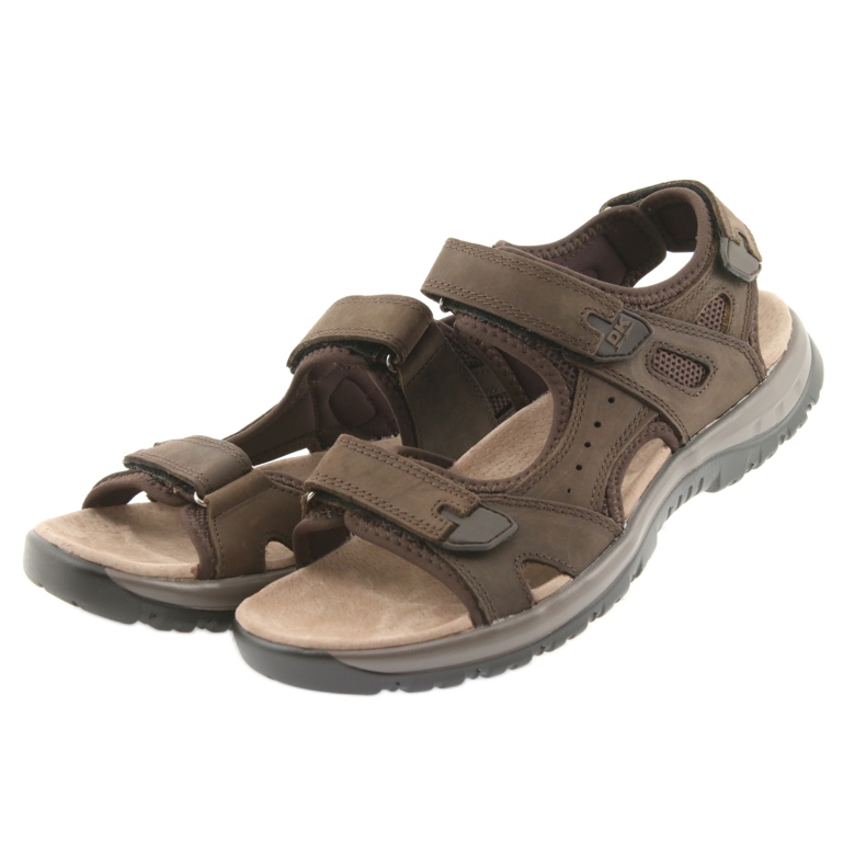 DK Brown sandals with Velcro and light EVA bottom 3