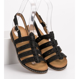 Renda Comfortable Black Sandals 2