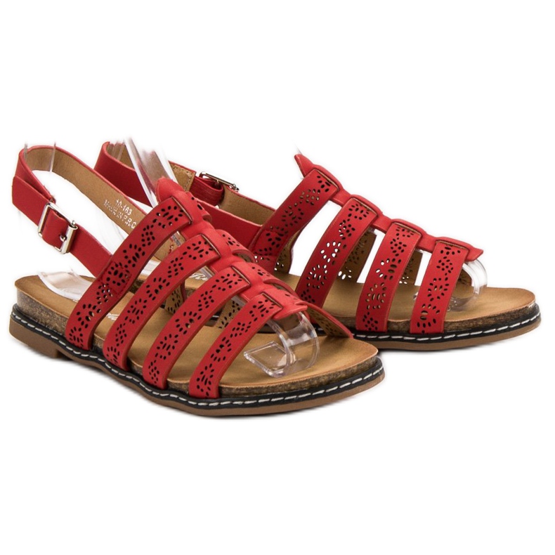 Renda Comfortable Red Sandals 1