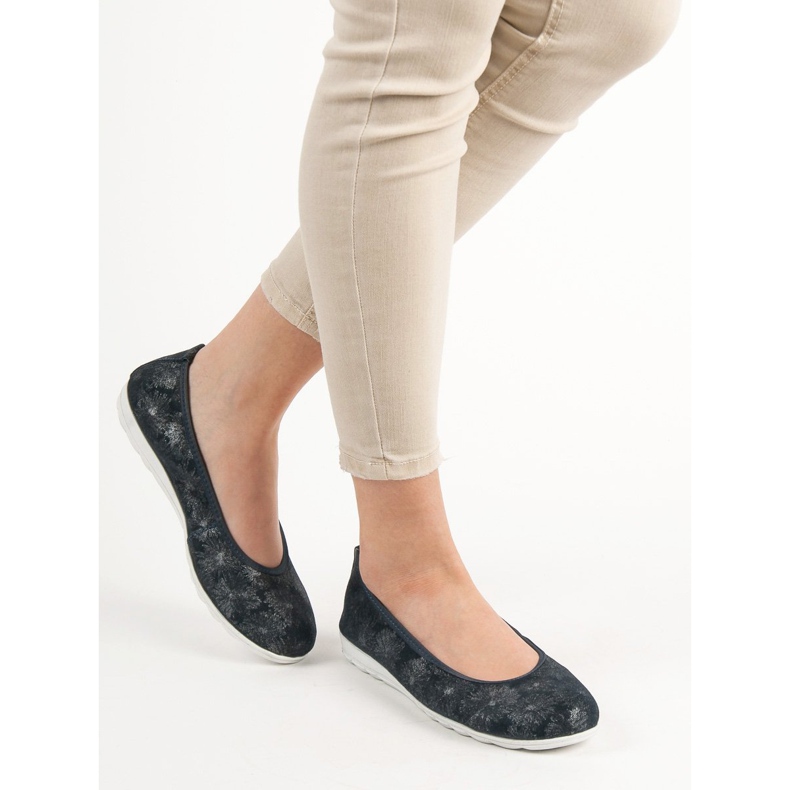 Filippo Leather ballerinas blue 2