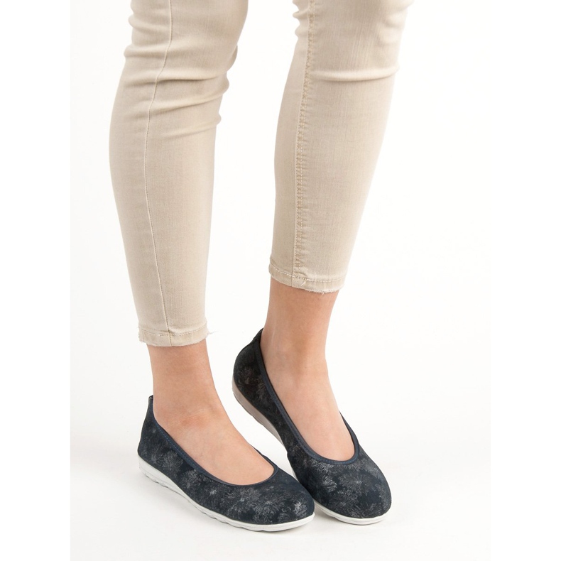 Filippo Leather ballerinas blue 1