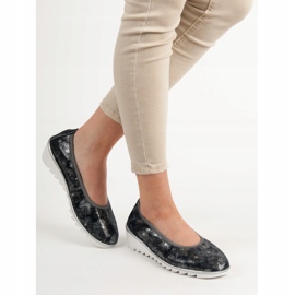 Filippo Navy blue leather ballet shoes 2 Filippo Navy blue leather ballet shoes 2