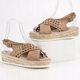 SHELOVET Espadrilles sandals brown 1