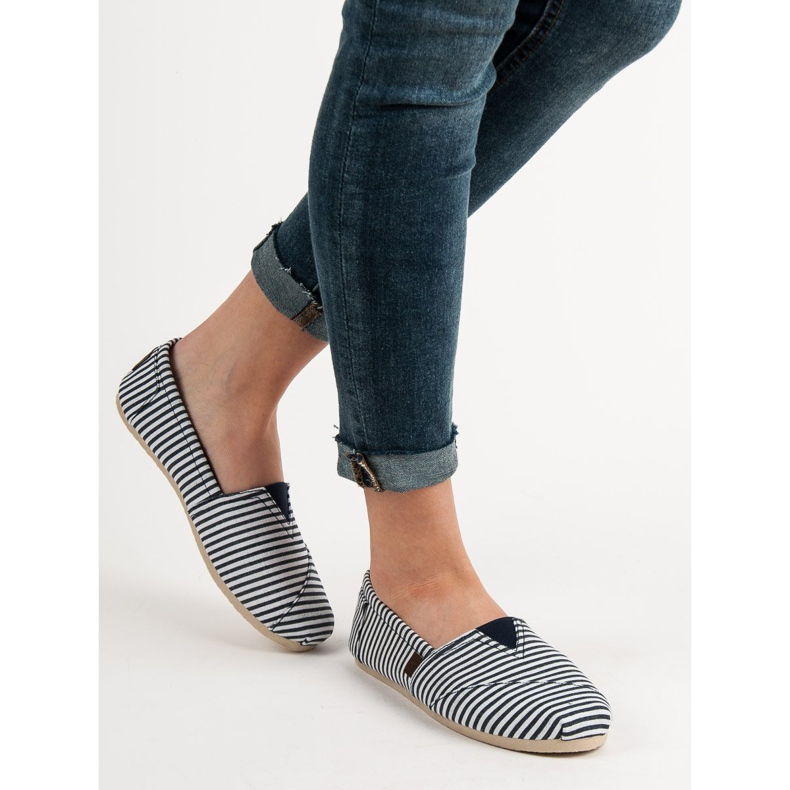 SHELOVET Slip On Light Sneakers white blue 2