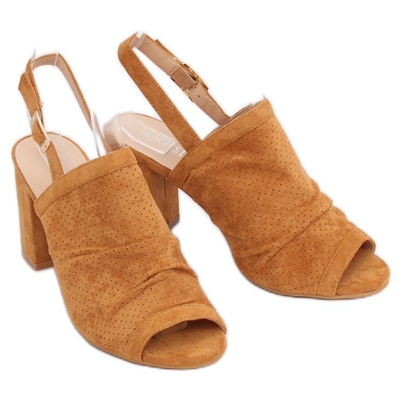 Sandals high heels camel JM5840N Camel brown 2
