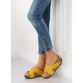 Yellow G1560 Yellow wedge slippers 1 Yellow G1560 Yellow wedge slippers 1