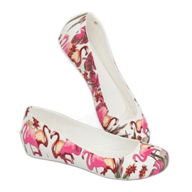 Meliski with white flamingos CK85 White violet multicolored 2