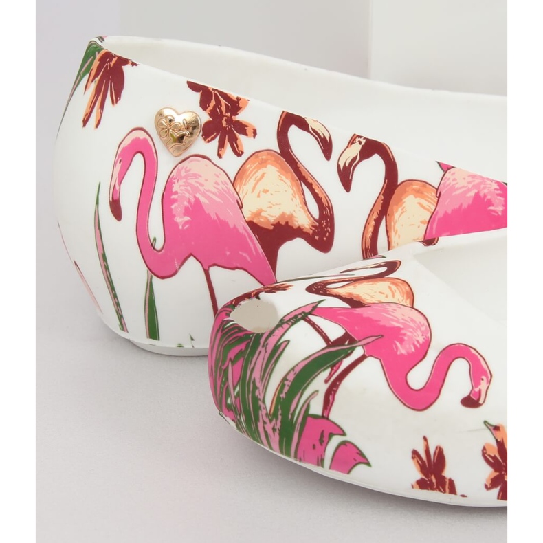 Meliski with white flamingos CK85 White purple multicolored 1