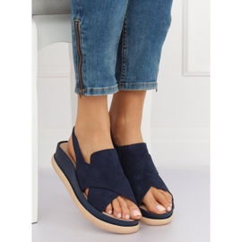 Women's navy blue sandals G-202 Blue 1