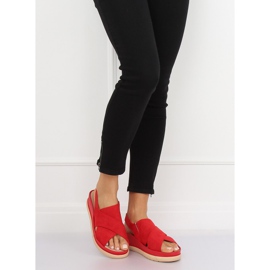 Red women's sandals G-202 Red 2