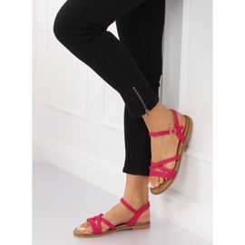 Women's fuchsia sandals S55 Rosered pink 1