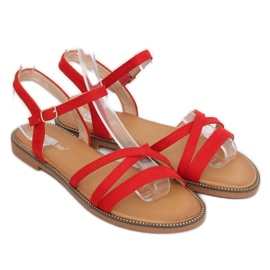 Red women's sandals S55 Red 2