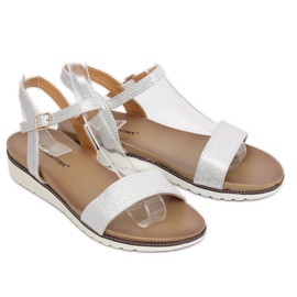 Silver women's sandals S18-33 Silver grey 2