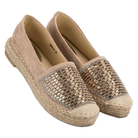 Espadrilles With Cubic Zirconia Vices brown 2