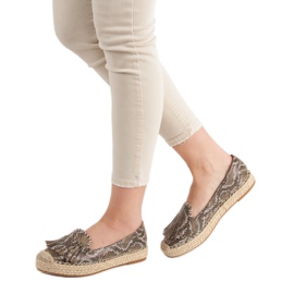 Snake Print VICES Espadrilles brown multicolored 1