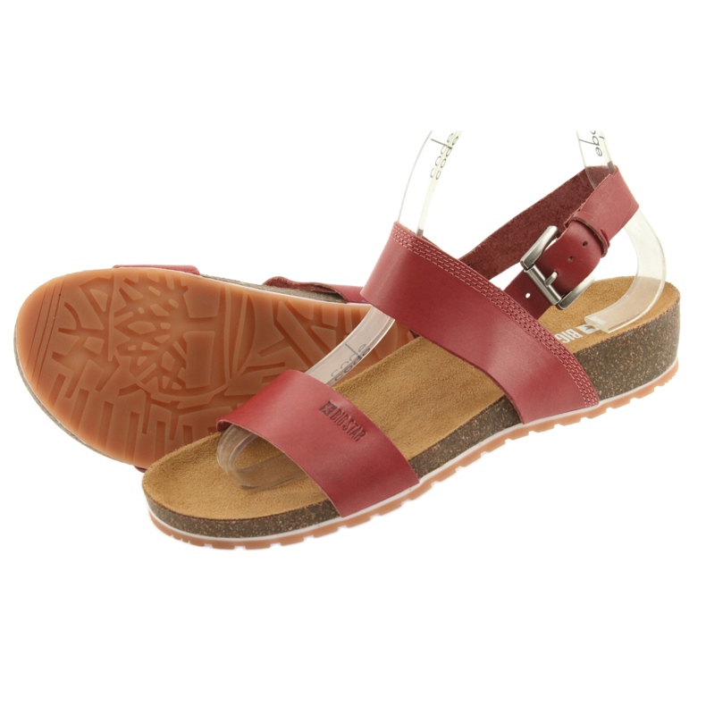 Big Star 274A016 women's red sandals 4