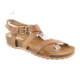 Big Star Women's camel sandals 274A010 brown 1