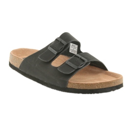 Men's profiled Big Star 174605 black slippers 1