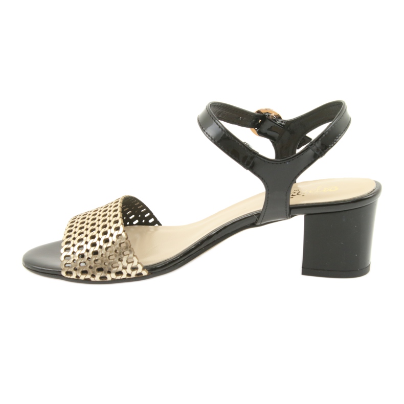 Espinto Black / gold sandals yellow 2