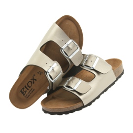 Medical slippers IZZI BIOX ALEX gold golden 4