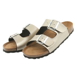 Medical slippers IZZI BIOX ALEX gold golden 3