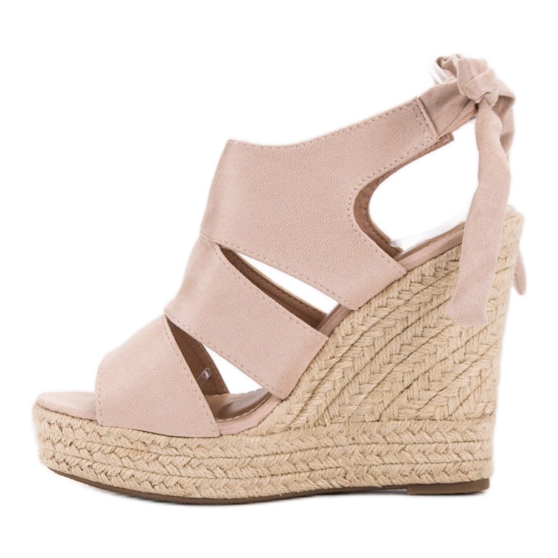 Cm Paris Beige Wedge Sandals 1