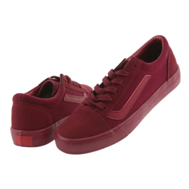 Sneakers tied AlaVans Atletico 18081 burgundy red 4
