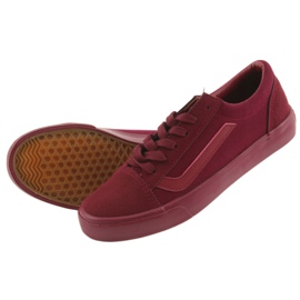 Sneakers tied AlaVans Atletico 18081 burgundy red 5