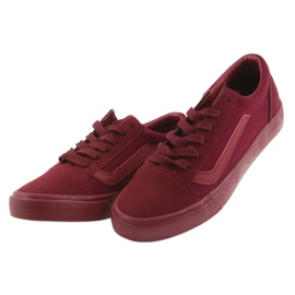 Sneakers tied AlaVans Atletico 18081 burgundy red 3