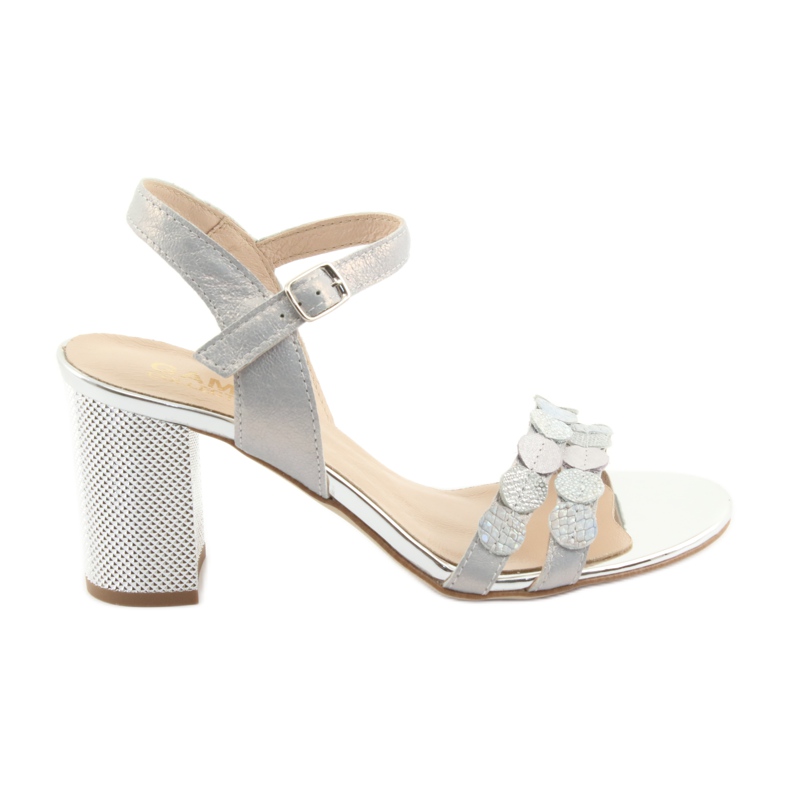 Women's silver sandals Gamis 3658 blue grey pink 1 Women's silver sandals Gamis 3658 blue grey pink 1