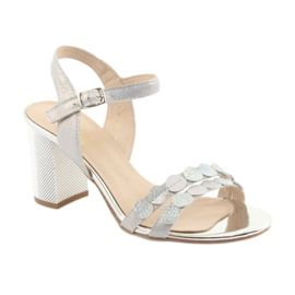 Women's silver sandals Gamis 3658 blue grey pink 3 Women's silver sandals Gamis 3658 blue grey pink 3