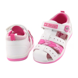 American Club American DR18 girls' sandals white pink 4 American Club American DR18 girls' sandals white pink 4