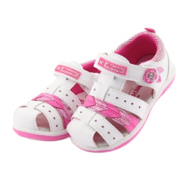 American Club American DR18 girls' sandals white pink 3 American Club American DR18 girls' sandals white pink 3
