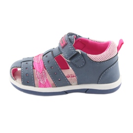 American Club American DR18 denim girls' sandals blue pink 2 American Club American DR18 denim girls' sandals blue pink 2