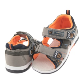 American Club DR13 boys' sandals gray orange grey navy blue 4 American Club DR13 boys' sandals gray orange grey navy blue 4