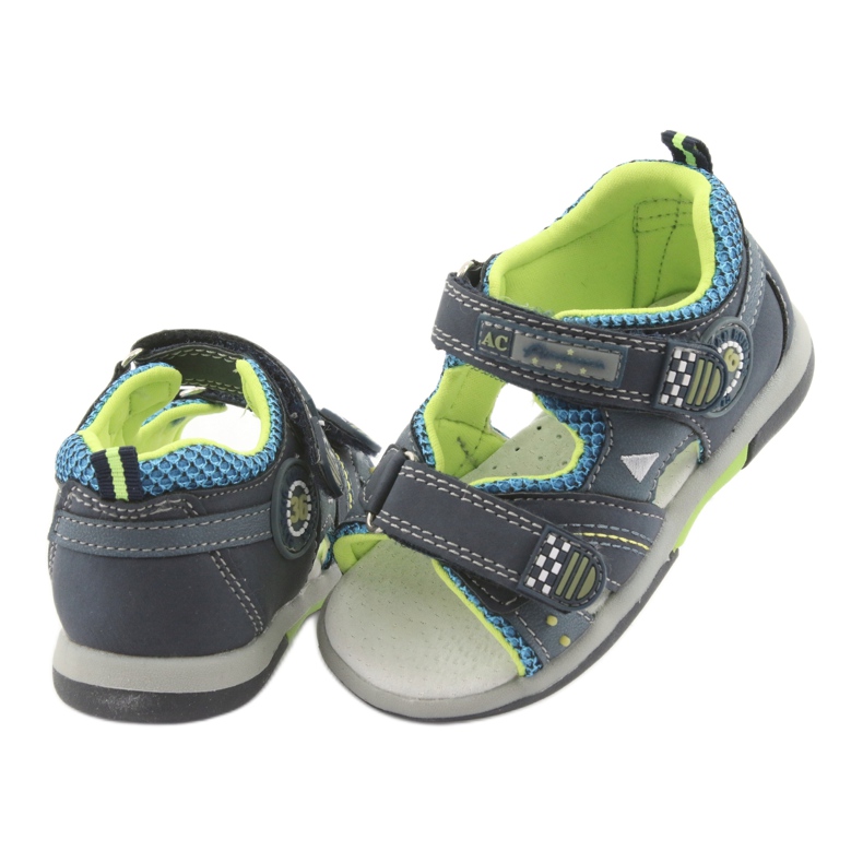 American Club DR13 boys' sandals navy blue green 4 American Club DR13 boys' sandals navy blue green 4