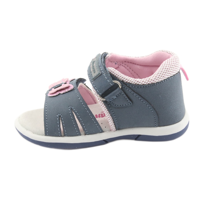 American Club American DR19 denim butterfly girls' sandals blue pink 2 American Club American DR19 denim butterfly girls' sandals blue pink 2