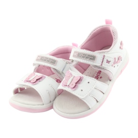 American Club American DR19 white butterfly girls' sandals pink 3 American Club American DR19 white butterfly girls' sandals pink 3