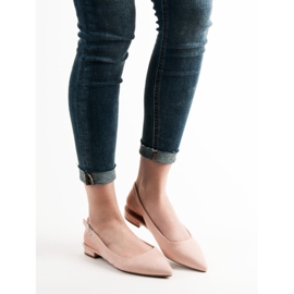 SHELOVET Fashionable suede ballerinas pink 2