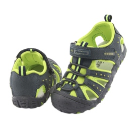 American Club DR11 velcro sandals for boys green navy blue 4