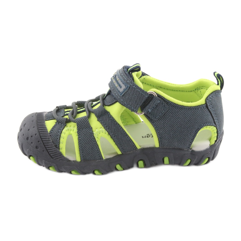 American Club DR11 velcro sandals for boys green navy blue 2