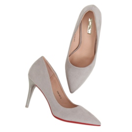 Pumps on a gray E22369 Gray pin grey 1