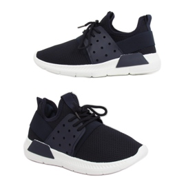 Navy blue sports shoes 7781-Y Blue 1