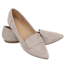 Gray pointed ballerinas 302 Gray grey 1