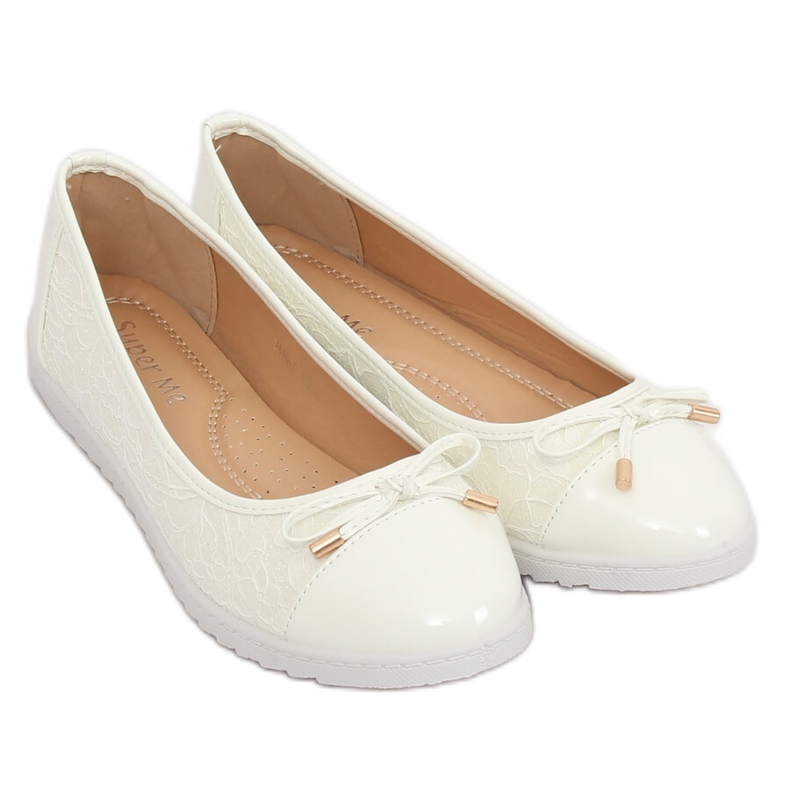 White women's ballerinas 7846-P White 1