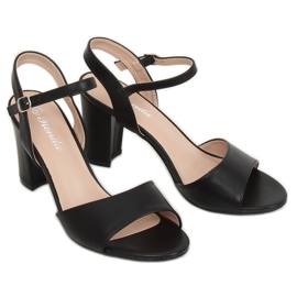 Black sandals high heels FZ583 Black 2