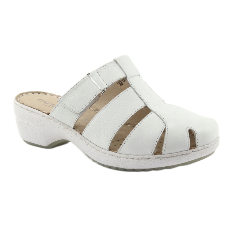 Women's wedge slippers Caprice 27353 white 1