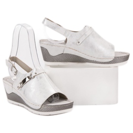 Goodin Comfortable wedge sandals white 1