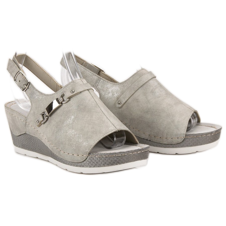 Goodin Comfortable wedge sandals grey 2